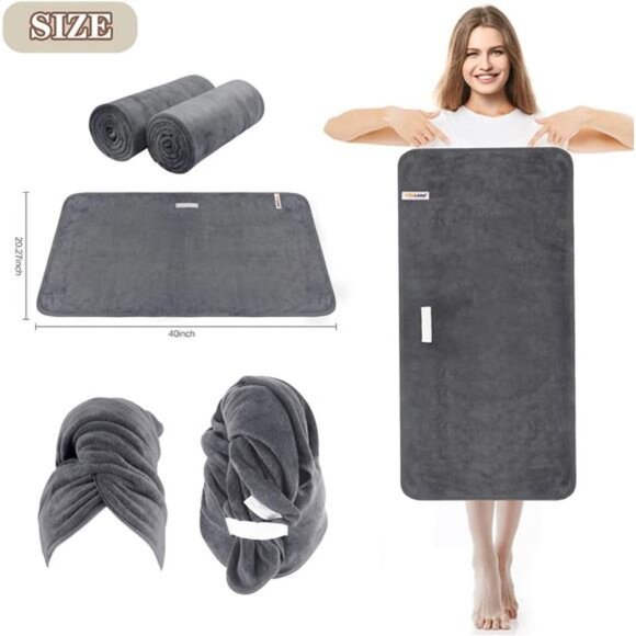 Microfiber Hair Towels Anti Frizz Hair Drying Towel Super Absorbent - Picture 5 of 7